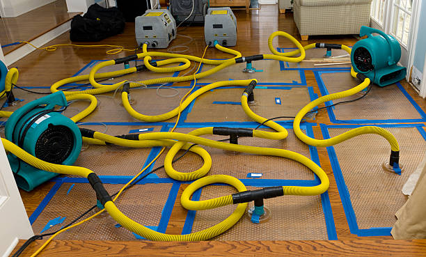 Professional Flood Damage Restoration technician working in East Lansing, MI